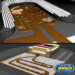 Track layout of the Orleans Arena in Las Vegas