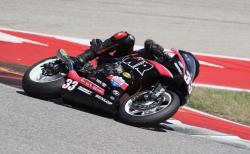 Kyle Wyman testing at Circuit of the Americas in Austin, Texas