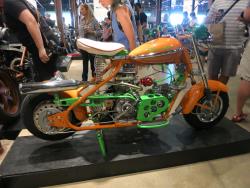 Custom Cushman at the Handbuilt Motorcycle Show at the Fair Market in Austin, Texas