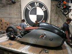 BMW concept creation at the Handbuilt Motorcycle Show at the Fair Market in Austin, Texas