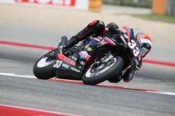 Kyle Wyman racing at Circuit of the Americas in Austin, Texas