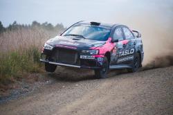 The Taslo Engineering EVO X was a consistent top-runner throughout the rally