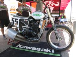 Jake Shoemaker's Kawasaki Ninja 650 at the Arizona Mile in Phoenix, Arizona