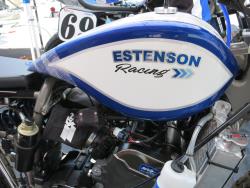 Estenson Racing flat track tank and filter at the Arizona Mile in Phoenix, Arizona