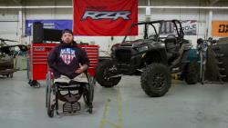 Juan Dominguez of WFM with the grand prize Diesel Brother's Polaris RZR