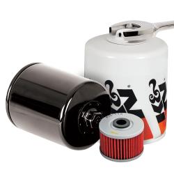K&N oil filters are designed to work with conventional, synthetic, and even blended motor oils