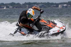 Gage Schoenherr racing in Pro Watercross in Panama City Beach, Florida