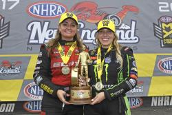 Erica Enders and Brittany Force both took home a Wally at the 5th Annual New England Nationals