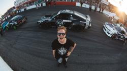 Formula Drift driver Matt Coffman smiling for the camera in Montreal, Canada Photo by 9NINE2