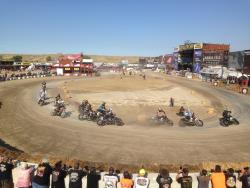 The race track at the Buffalo Chip in Sturgis, South Dakota