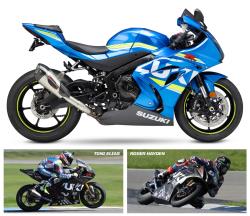 The 2017 GSX-R1000R and K&N-sponsored Hayden and Elias