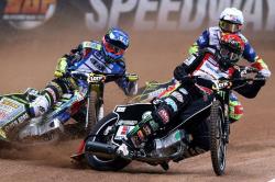 K&N-sponsored Tai Woffinden leading a Speedway Grand Prix race