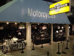 The motorcycle display at the San Diego, California Automotive Museum