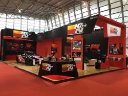K&N displayed a range of products from air and cabin filters to cold air intake kits