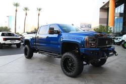 Lifted suspension or dropped on airbags, every elevation of truck was on display at SEMA