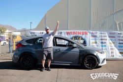 Photo of Eric Sheely and his Ford Focus RS, winner of All American Sunday