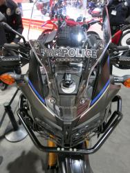 Front view of the Roland Sands Honda Africa Twin at the Long Beach International Motorcycle Show